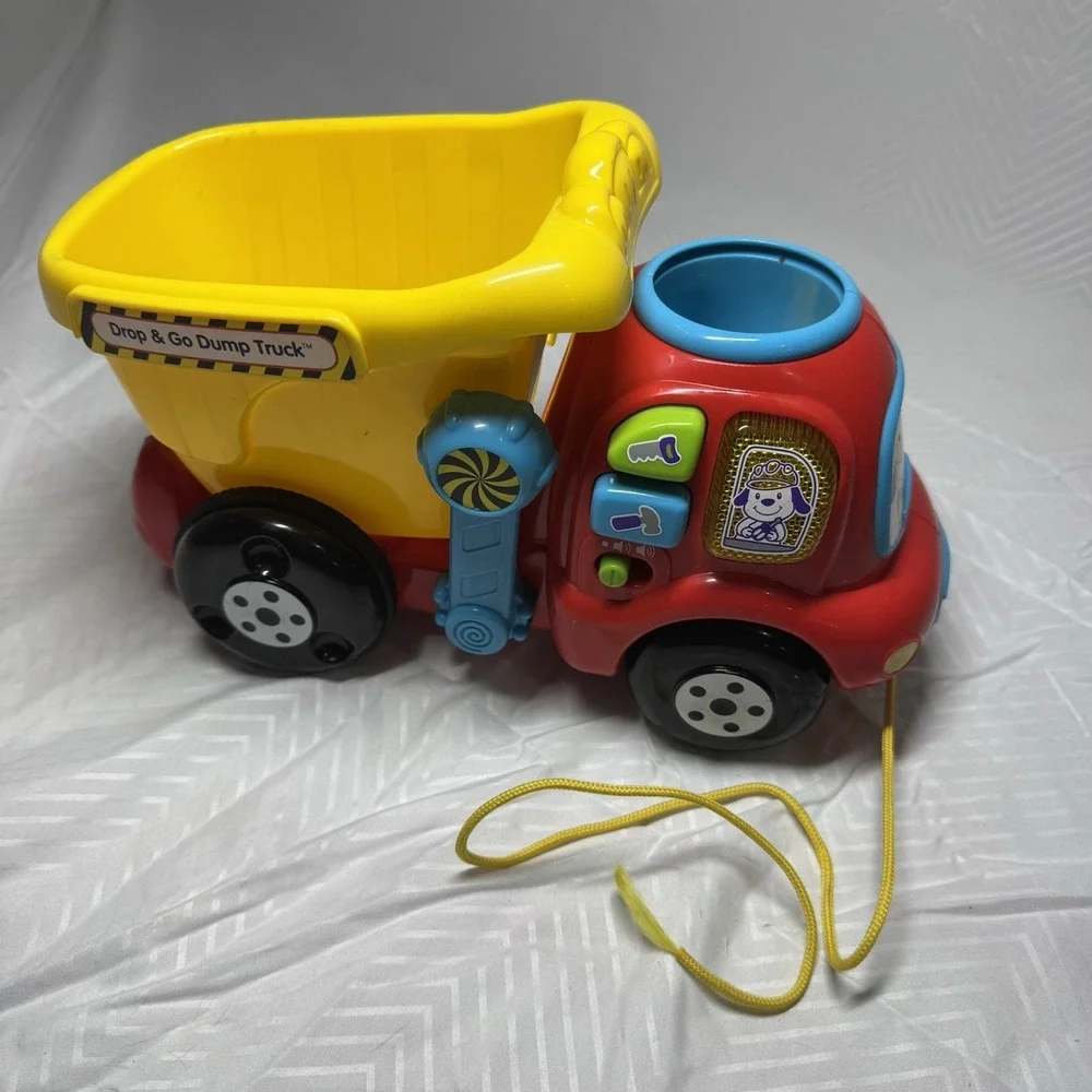 Red Dump Truck Toy Vehicle for Kids Educational Learning Preowned